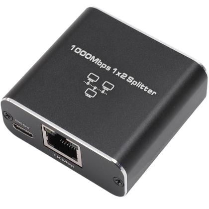 Imagem de Divisor de rede de 1000 Mbps LAN Cat 6 Ethernet RJ45 1 a 2 Gigabit Splitter