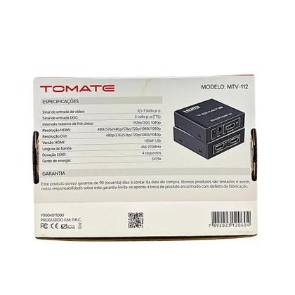 Imagem de Divisor de Sinal HDMI Splitter 1 Entrada 2 Saídas MTV-112 - Tomate