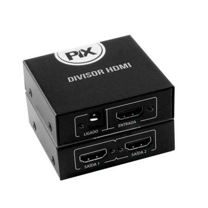 Imagem de Divisor HDMI 1.3 1 Entrada X 2 Saídas Preto PIX