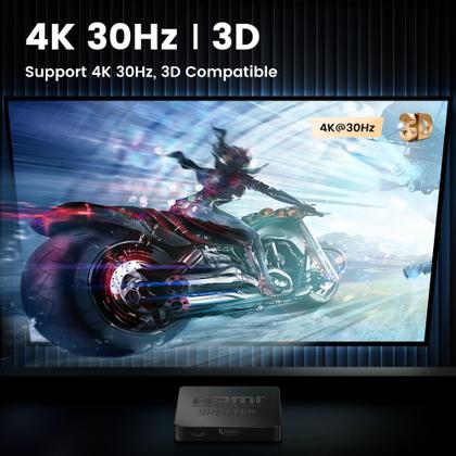 Imagem de Divisor HDMI avedio links 1x3 4K @30Hz com cabo 1080P @60Hz