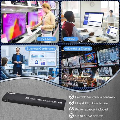 Imagem de Divisor HDMI TCNEWCL 1x12 4K @30Hz com suporte para Blu-Ray 3D