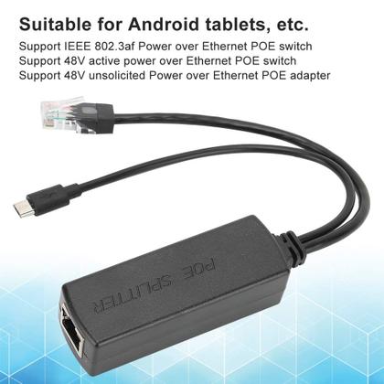 Imagem de Divisor POE Acogedor Micro USB 48V a 5V 802.3af para Dropcam