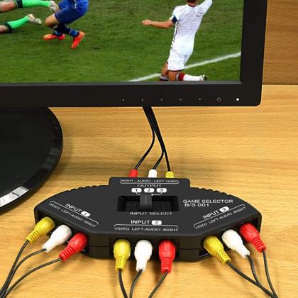 Imagem de Divisor RCA YOUTHINK 3 em 1 saída de áudio e vídeo com cabo AV