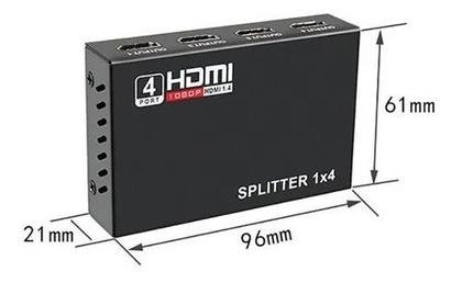 Imagem de Divisor Splitter Hdmi 4 Portas Amplificado 1.4