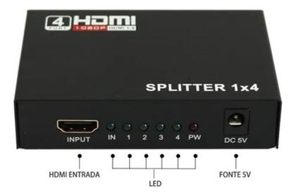 Imagem de Divisor Splitter Hdmi 4 Portas Amplificado Favorito
