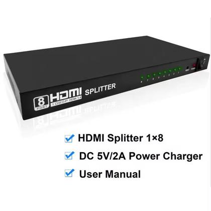 Imagem de Divisor Splitter HDMI 8 Saídas 1080p 4K Knup KP-SW100