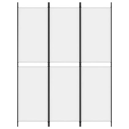 Imagem de Divisória de quarto vidaXL branca de 3 painéis com estrutura de ferro 3,32 kg