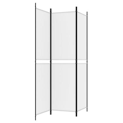 Imagem de Divisória de quarto vidaXL branca de 3 painéis com estrutura de ferro 3,32 kg