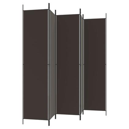 Imagem de Divisória de quarto VidaXL de 5 painéis marrom 98,4x86,6cm Poliéster