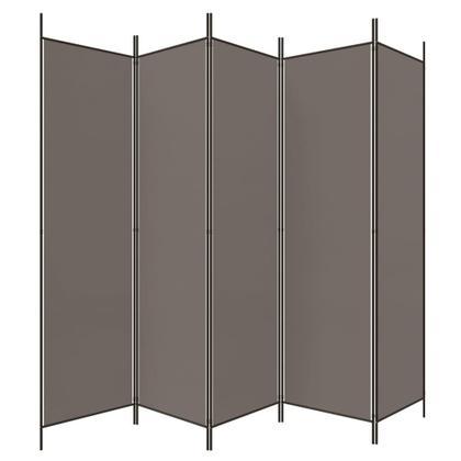 Imagem de Divisória de quarto vidaXL em tecido premium de antracite de 5 painéis