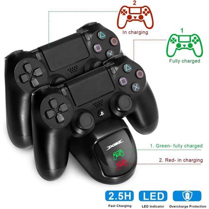 Imagem de Dobe Base de carregamento dupla para controle sem fio Playstation 4 PS4 para PS4, Slim, Pro