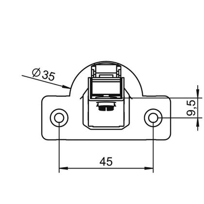 Imagem de Dobradiça 35mm 105º Curva Metalla 110 com Calço Clip-On e Amortecedor Hafele