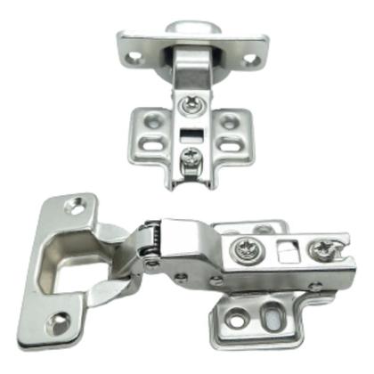 Imagem de Dobradiça Curva Calço Fixo Amortecedor 35mm Móveis 04 Peças