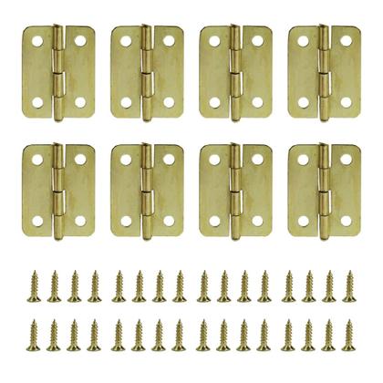 Imagem de Dobradiça Dourada Com Parafuso Médio 2,4cm Com 30 Unidades
