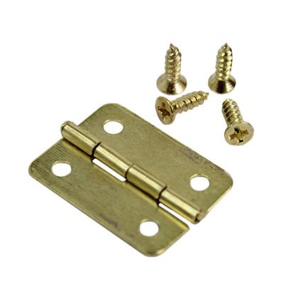 Imagem de Dobradiça Dourada Com Parafuso Médio 2,4cm Com 50 Unidades