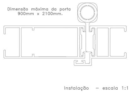 Imagem de Dobradiça Duas Abas De Encaixe Para Porta De Alumínio Linha Suprema - DOB04