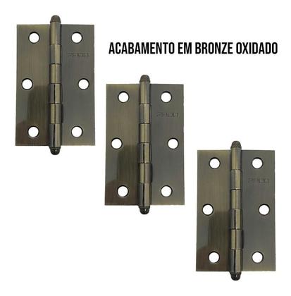 Imagem de Dobradiça Para Porta De Madeira Kit Com 6 Unidades Pado