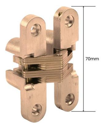 Imagem de Dobradiça Para Porta Interna Invisível 70mm Oculta 8 Peças