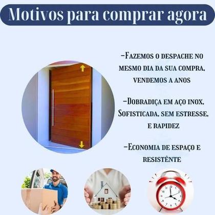 Imagem de Dobradiça Porta Com Rolamento Aço Inox 300Kg Pivô Invisível