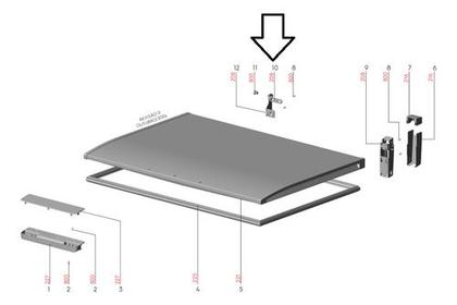 Imagem de Dobradiça Porta Freezer H330 / H440 A16951001 Electrolux