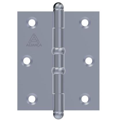 Imagem de Dobradiça Porta Portão Aço Zincado Pino Bola 3.1/2 Pol 05 Un
