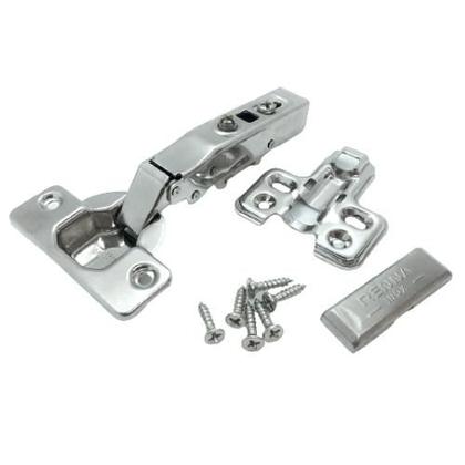 Imagem de Dobradiça Reta Inox Amortecedor Click Móveis 05 Peças Móveis