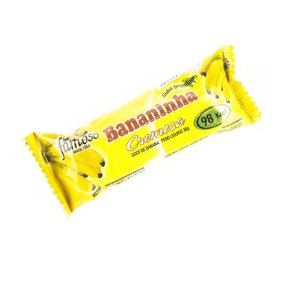 Imagem de Doce Bananinha Cremosa Famoso Com Açúcar Caixa Com 24 Unidades