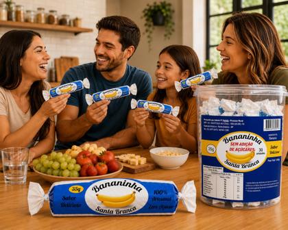 Imagem de Doce Bananinha Santa Branca Sem Açúcar pote c/30