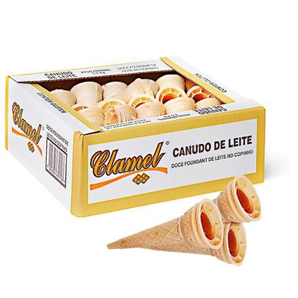 Imagem de Doce Clamel Canudo Leite Caixa com 50 unidades