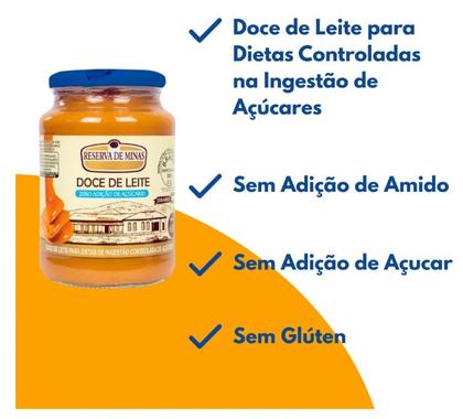 Imagem de Doce de Leite 630g DIet Zero Açúcar RESERVA DE MINAS