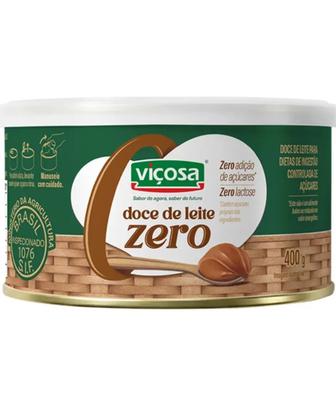 Imagem de Doce De Leite Premium Viçosa Zero Açúcar Zero Lactsose Lata 400 Gramas Kit 6 Latas