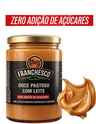 Imagem de Doce de Leite Tradicional Franchesco Zero Açúcar 400g Cremoso Sem Conservantes