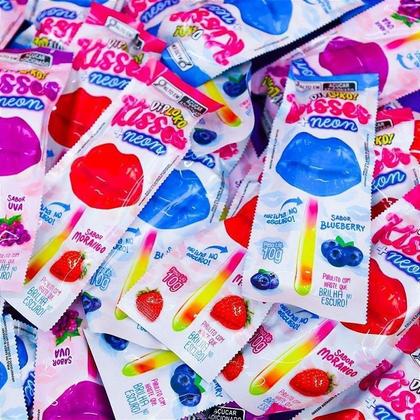 Doce Dip Loko Neon Kisses Dpcom 30 - Danilla Foods - Pirulito