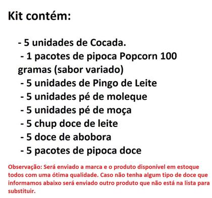 Imagem de Doces Sortido Festa Junina- Kit p/ 1 a 2 pessoas c/46 doces