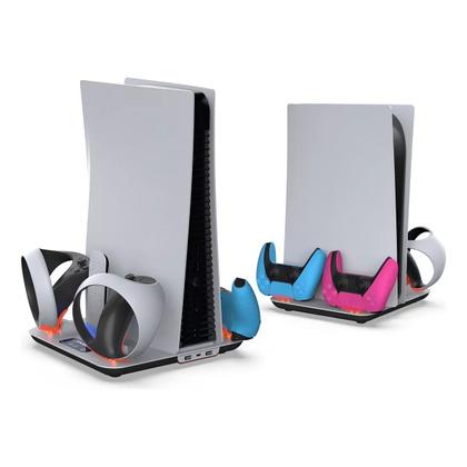 Imagem de Dock Carregador Base Cooler Ps5 Slim Com Suporte Para Fone