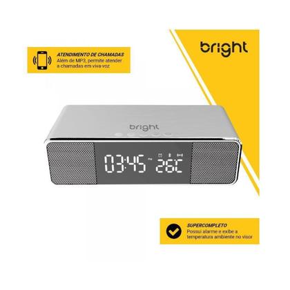 Imagem de Dock Station Bright Branco Indução Função Radio Relogio 5w