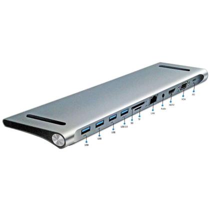 Imagem de Dock Station Multifunção 11 em 1 USB Tipo C para Lan RJ45