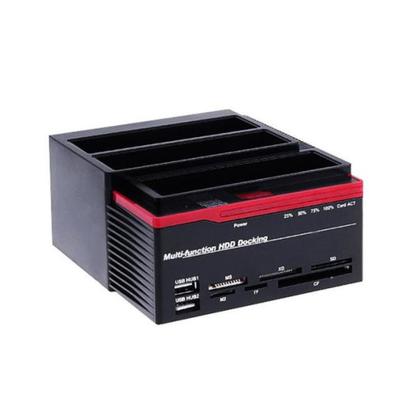 Imagem de Dock station para 2 hds sata + 1 hd ide 2.5"/3.5" usb 3.0 jc-doc893u3 f3