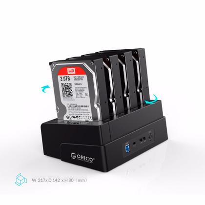 Dock Station Para 4 HD SSD Sata 2,5 e 3,5 Backup Clone Sistema