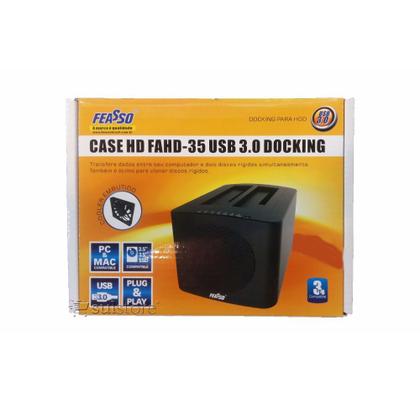 Imagem de Dock Station Para HD SSD Sata 3 USB 3.0 Clone FAHD-35 Feasso Com Cooler