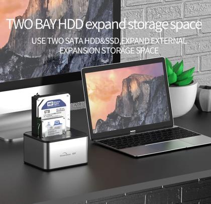Imagem de Dock Station SATA 2.5/3.5 com 2 Entradas - Função Clone Offline