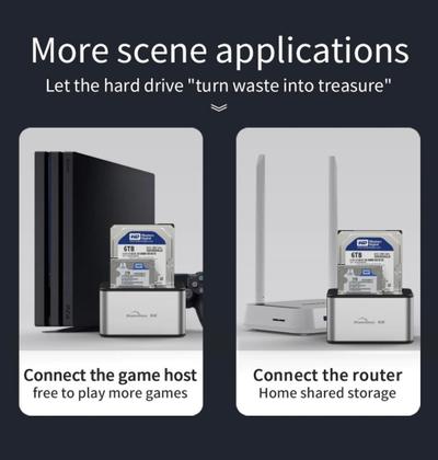 Imagem de Dock Station SATA 2.5/3.5 com 2 Entradas - Função Clone Offline