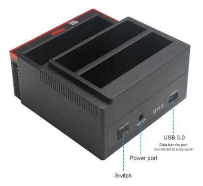 Imagem de Dockstation 3 Em 1 P/ 2 Hds Sata 1 Hd Ide 2.5 3.5 Usb 3.0