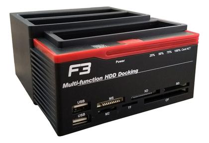 Imagem de Dockstation 3 Em 1 P/ 2 Hds Sata 1 Hd Ide 2.5 3.5 Usb 3.0