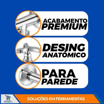 Imagem de DOCOL Torneira Pertutti de Parede para Tanque e Máquina de Lavar com Derivação Cromada
