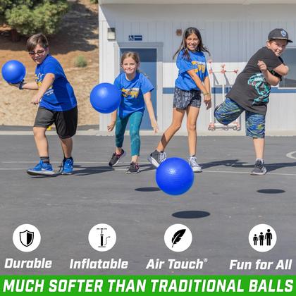 Imagem de Dodgeball inflável GoSports No Sting com bomba e bolsa, pacote com 6