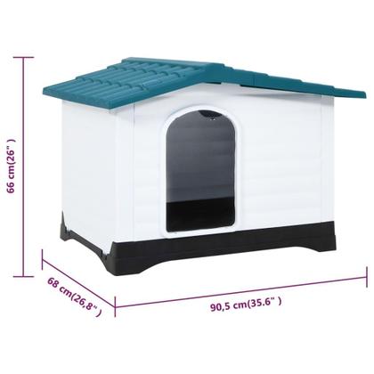 Imagem de Dog House vidaXL Durável Polipropileno Outdoor Blue