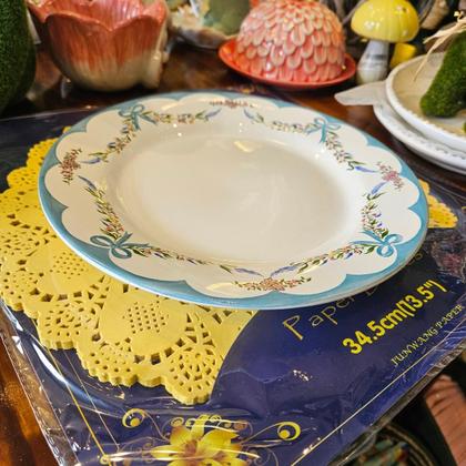 Imagem de Doilies toalha de papel rendado Redondo 34,5cm Amarelo 52 un