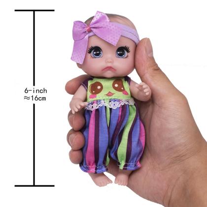 Imagem de Doll Beem Jun 6 Cute Small Baby All Vinyl Reborn 16cm Girl