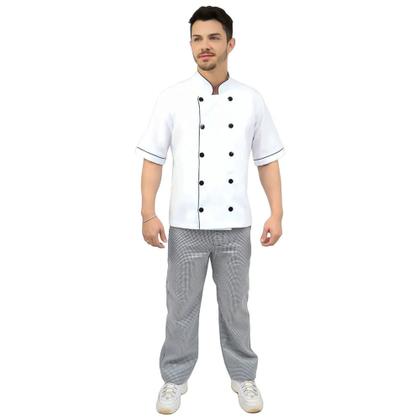 Imagem de Dolmã Chefe de Cozinha Masculino Manga Curta